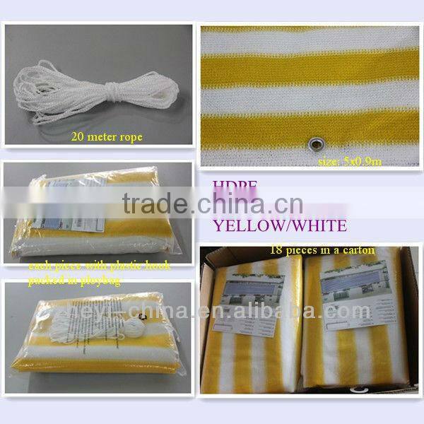 HDPE balcony protection fence net color stripe