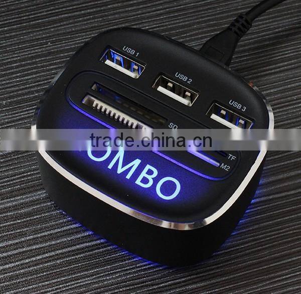 gift item multi functions usb combos usb 2.0 hub with card reader