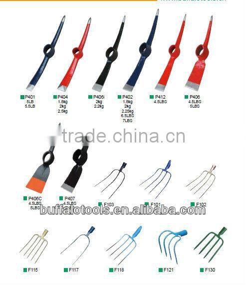 pickaxe with handle ,wooden handle , pickaxe head