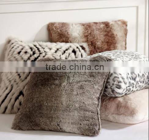 printed leopard pillows/faux fur pillow covers/fashion luxury pillows