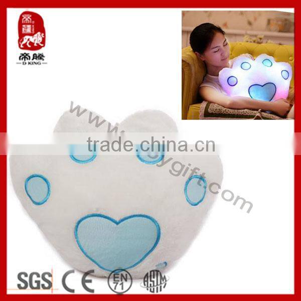 2014 china new product plush shiny pillow animal led pillow