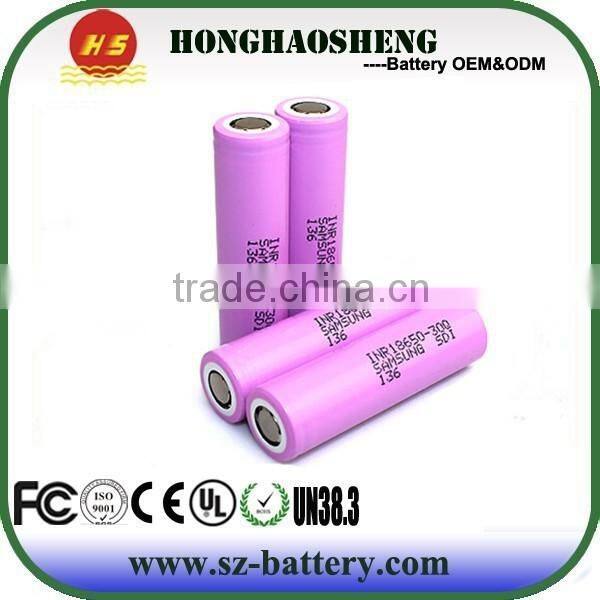 Samsung 18650 battery 3000mah 3.7v rechargeable li ion battery for vape discharge 5c