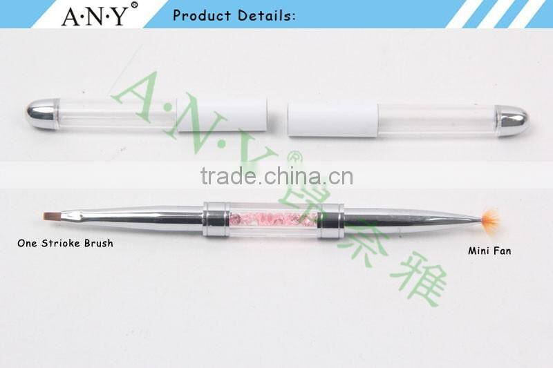 ANY Rhinestone Double Side Using Nail Design 3D Flat Nail Art Brush Angular