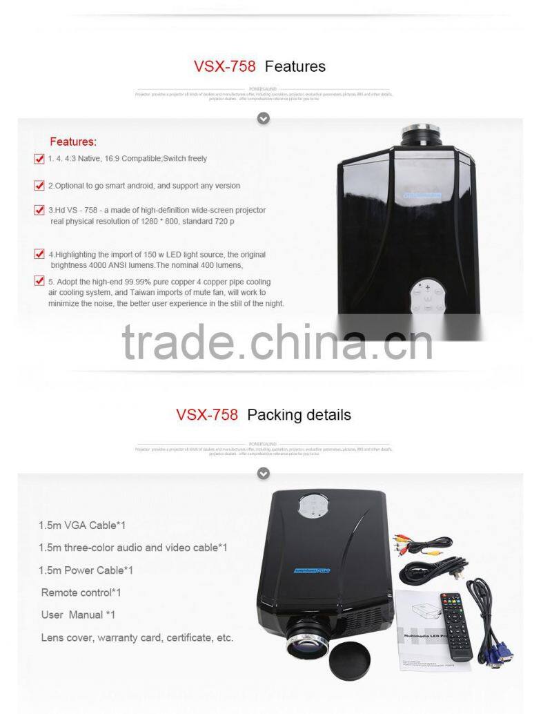 Factory price!! 2800 Lumen Multimedia Digital Projector