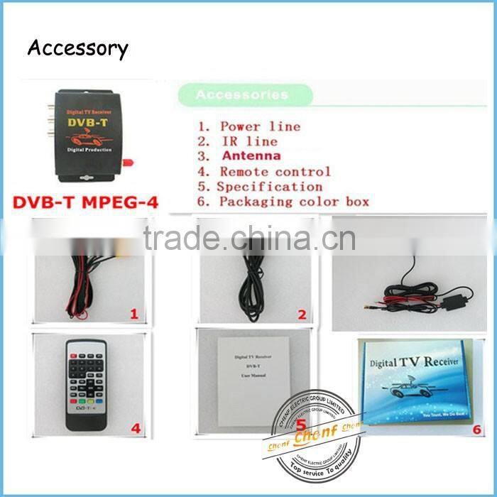 2014 Hot Sale HD DVB-T Mpeg-4 For Car TV Receiver