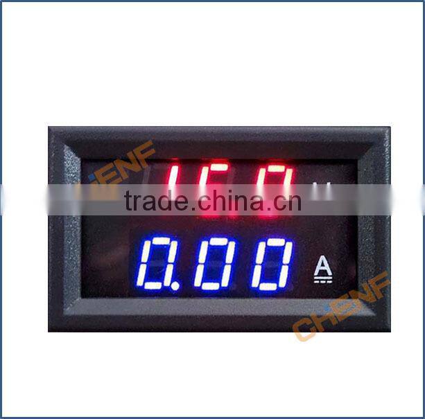 Cheaper High Quality DC Volt Amp Dual display Meter 0.28" DC 0-100V/10A Voltmeter Ammeter With Ampere Shunt Red+Blue LED