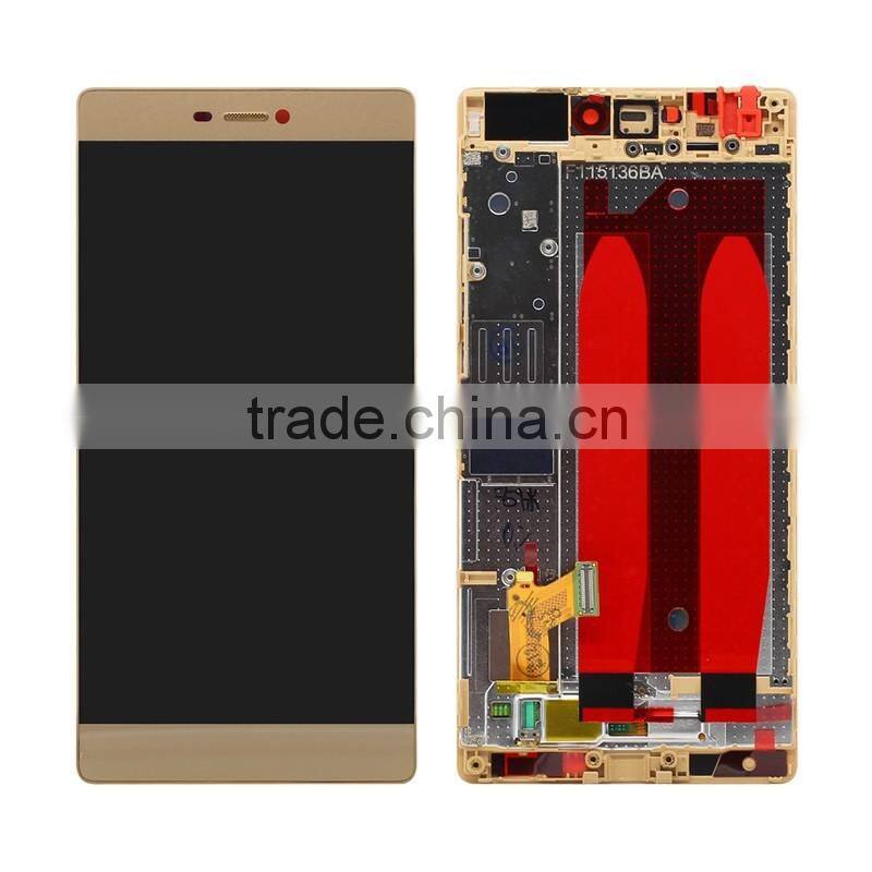 Original Genuine LCD Screen With Digitizer With Frame Assembly For Huawei Ascend P8 - Gold