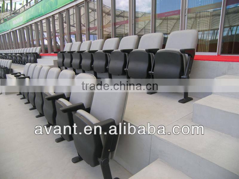 ergonomic indoor VIP stadium seat,retractable seating system,bucket seating for public sports like soccer,cricket,football