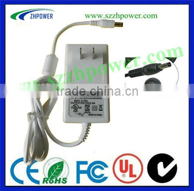 6v 1000ma battery charger EU.AU. white (colour) pass UL.KC.FCC.SAA.for LED monitor,POS,CCTV camera