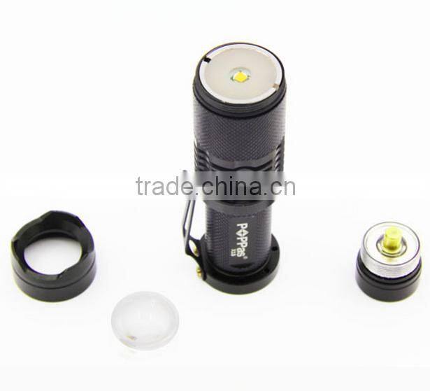 X1B 18650 battery XML T6 10w zoom led rechargeable tactical flashlight/Black cheap mini flashlight