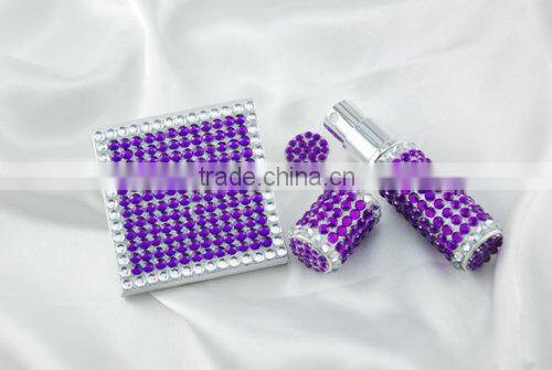 metal diamond pocket mirror