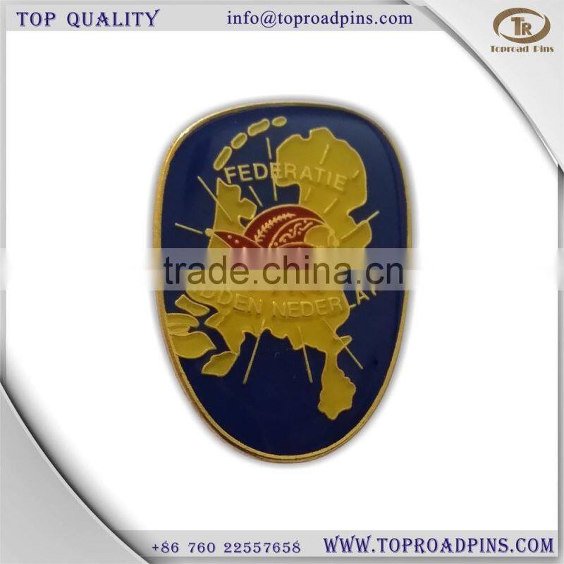 hot sale metal custom lapel pins with butterfly clasp