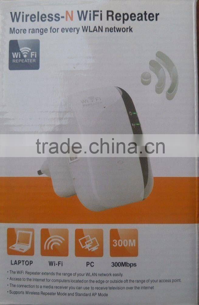 Network Routers 300Mbps 802.11 Wifi Repeater Wireless-N AP Range Signal Extender Booster EU Plug wi fi