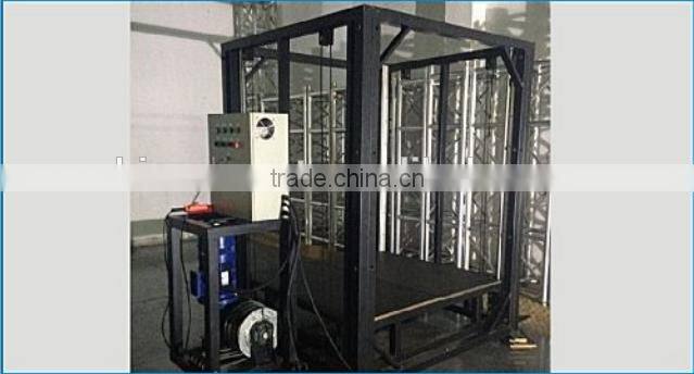 Rotating lifting stage machinery