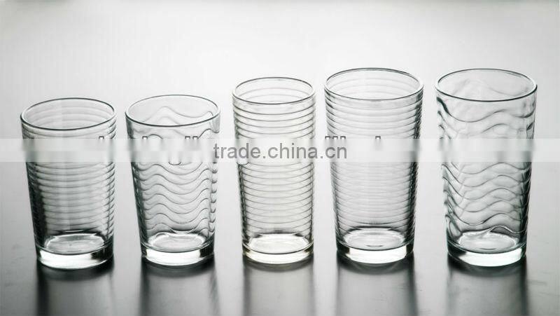 clear glass drinking cup