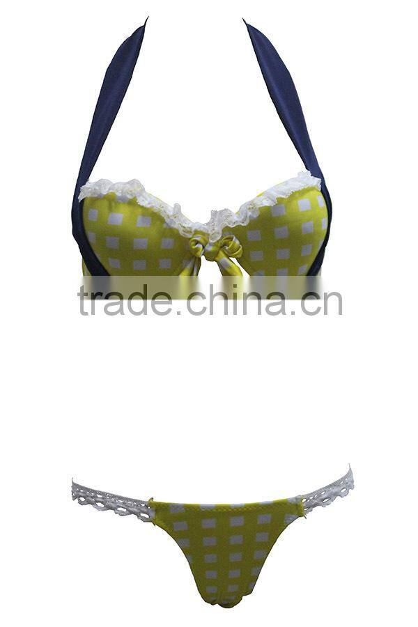 2015 hot style high quality halter bikini