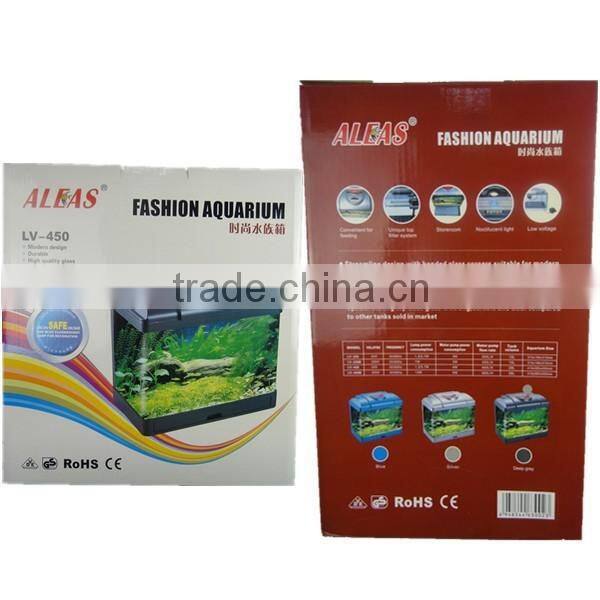 2015 Aleas eye-catching glass fish tank with LED light