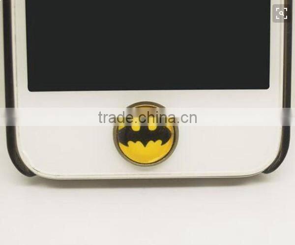 3D epoxy mobile phone home key stickers adhesive cartoon home button sticker