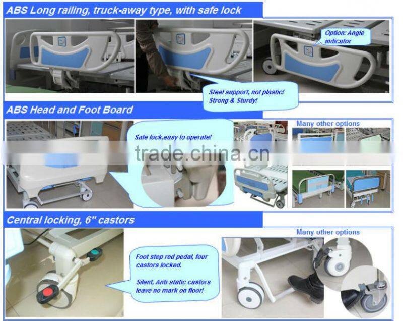 NFBD13 Five function hospital electric medical rotating bed,wired remote control for adjustable bed