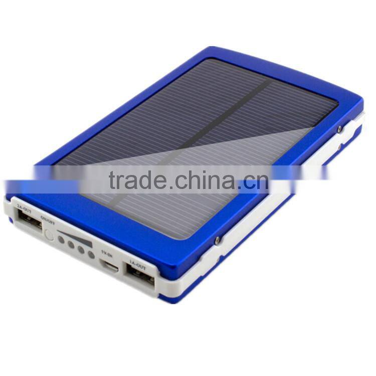 2015 wholesale 15000mah waterproof solar cellphone power bank charger