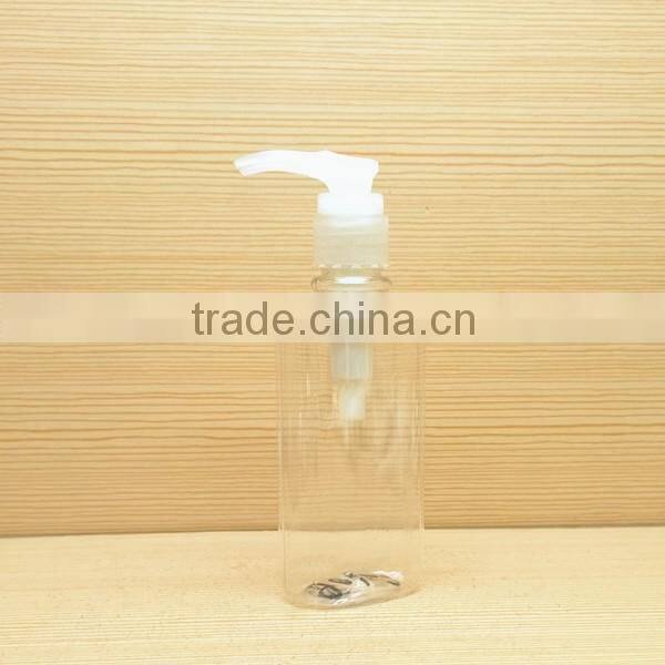 100ml 3oz flat clear pet plastic bottles for shampoo cosmetic products cream conditioner packaging