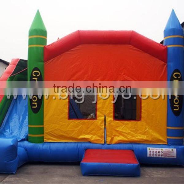 China Manufacture Durable PVC Tarpaulin Cheap Giant Inflatable Bouncer with Slide for Sale