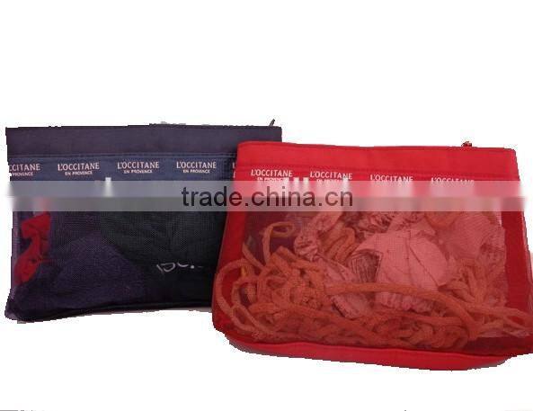 2016 new style promotional mesh cosmetic bag ,mesh make up bag