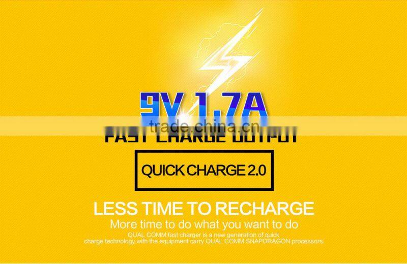 2015 NEW design customized gift power bank QC2.0 charger USB mobile power charger