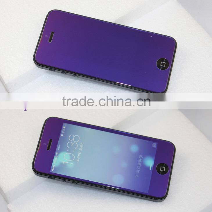 Hot blue film mobile phone accessory for iphone 5s screen cover glass protector
