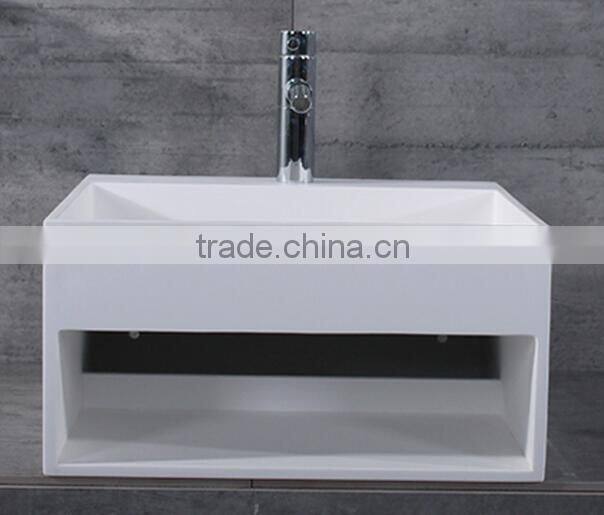 bathroom acrylic solid surface wall-hung wash basins,Artificial Stone Washing Basin