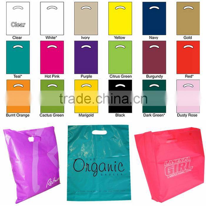 custom printed plastic shopping bags with priviate logo