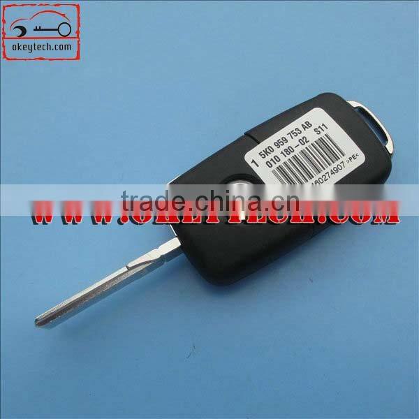 OkeyTech VW 3 button remote flip Key 5K0 837 202AD ID48 chip 434mhz remote key for vw remote key