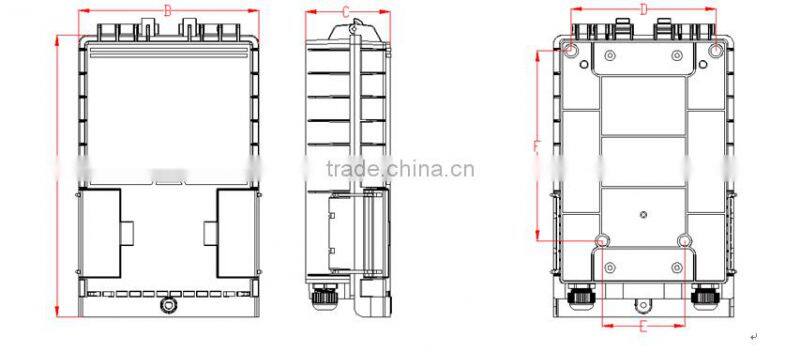FTTH 2pcs 1*8 PLC splitter box splicing box 16cores fiber box