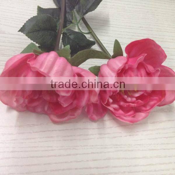 pu artificial peony flower head for wedding decor ,fabric peony head for sale