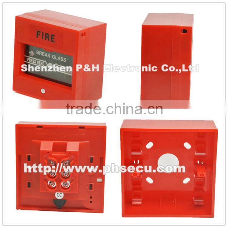 High stability 24VDC Single Pole Conventional Red Fire Panic Button for fire