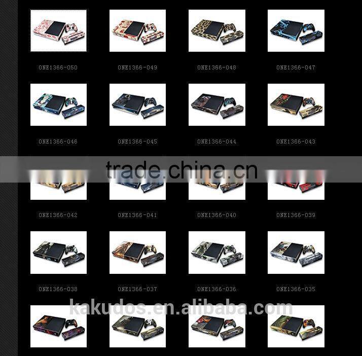Factory New Arrival Custom Carbon Fiber Skin Vinyl Decal for xbox one with two skins for gamepad