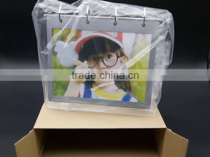 2016 Hot Sale Clear Acrylic V Shape Table Calendar Desk Calendar Display