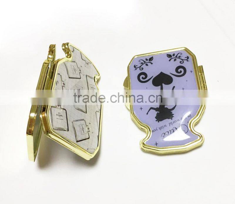 Custom promotion wholesale leather travel mirror