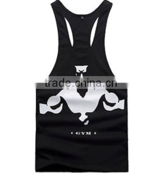 Customised low cut Tank top. men singlet, y back custom Print stringer, racerback singlet