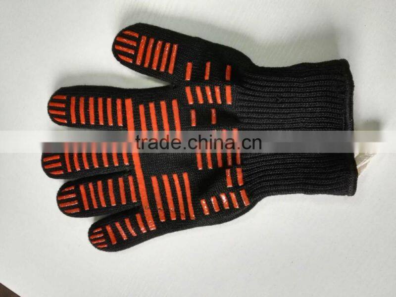 Black bbq glove nomex oven cotton gloves