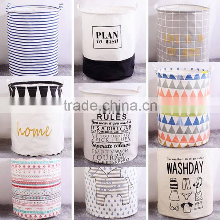 Wholesale Textile Organizer Storage Caddy with Felt Embroidery, Canvas Storage Tote