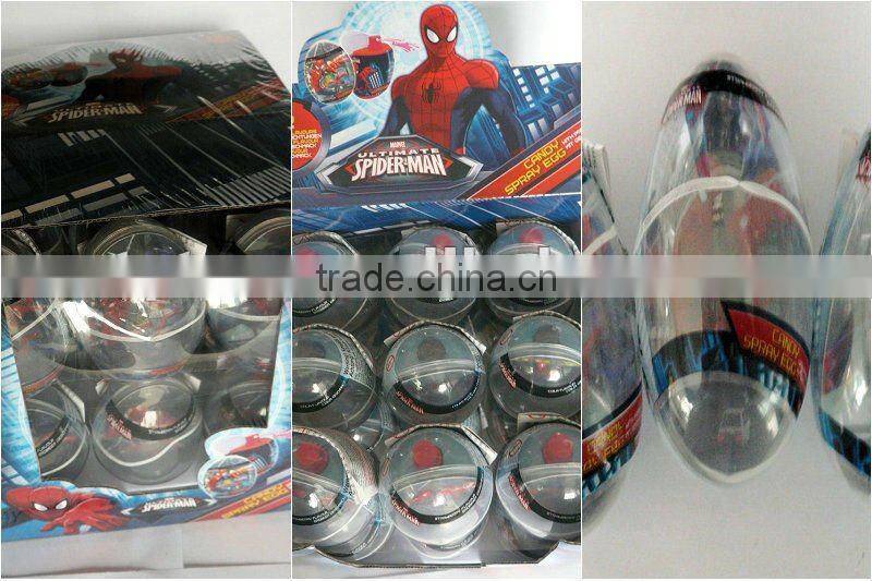 egg shape spray liquid candy