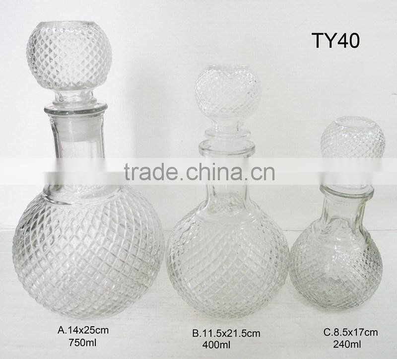 Bubble shape crystal glass jar 400ml 750ml