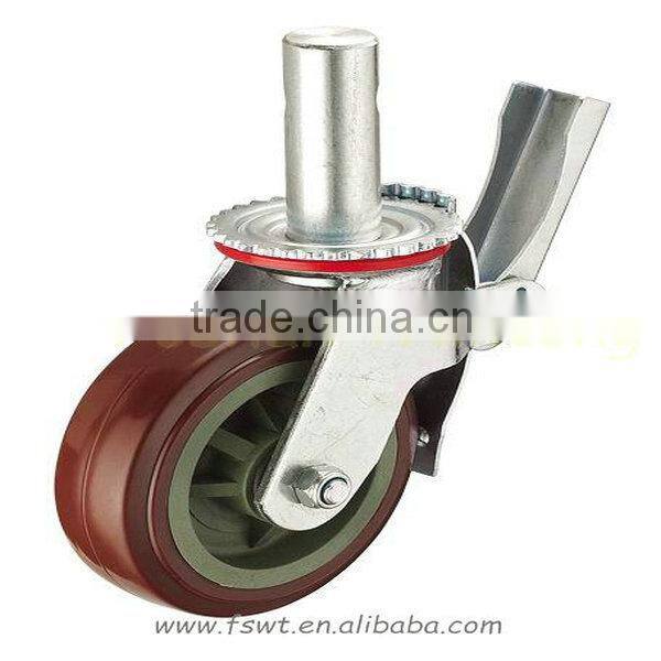 Heavy Duty Brown PVC Swivel Plastic Bed Caster Wheel