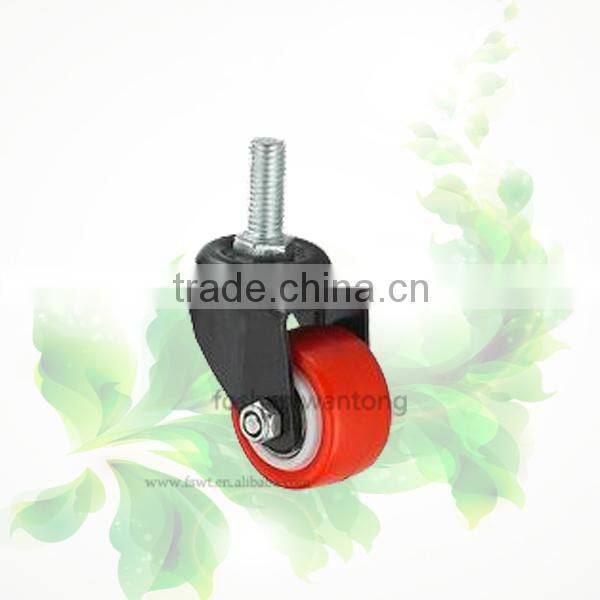 Light Duty Industrial Caster Black Polyurethane Wheel Small Caster