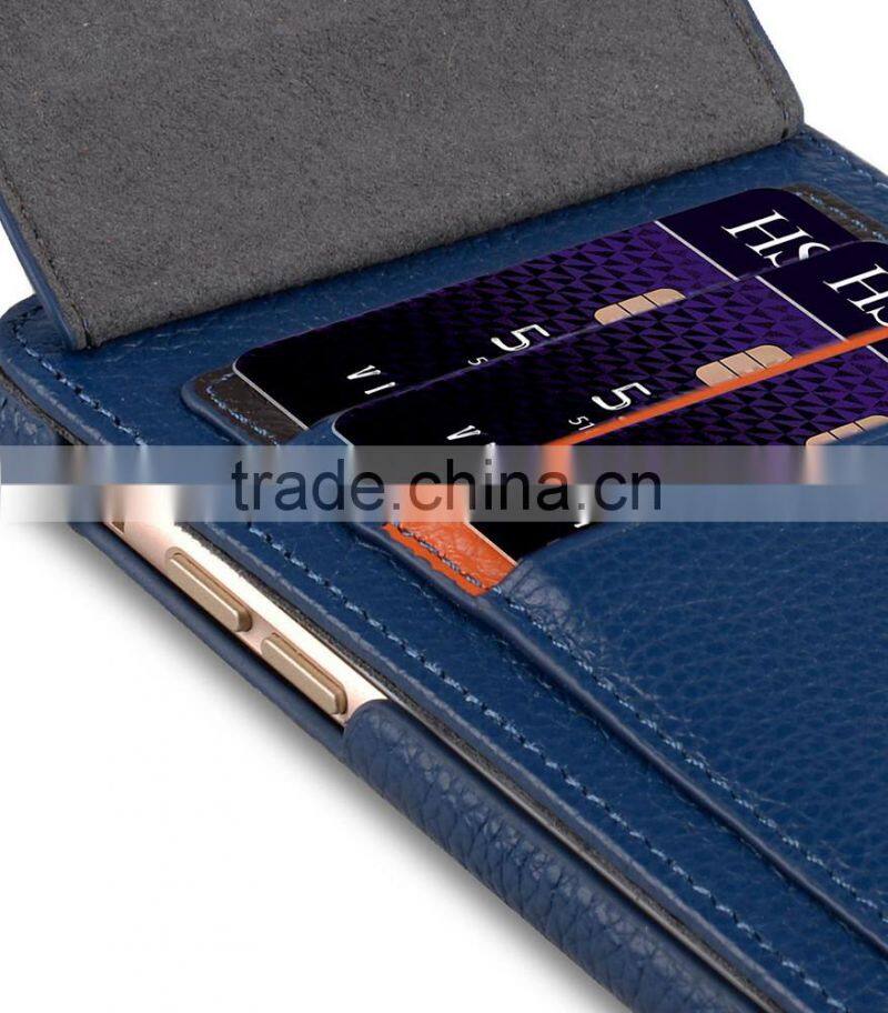 Newly Flip card Cover Dark Blue Premium Leather Case for Apple iPhone 7 Plus(5.5")