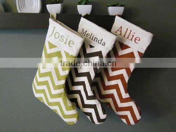 Wholesale Monogrammed Chevron Christmas Stocking