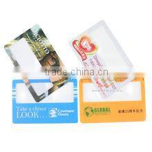 Factory OEM colors PVC Material Plastic Credit Card Magnifier for reading Fresnel Lens