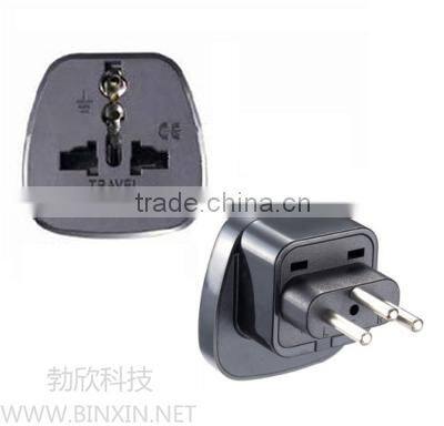 plug with socket type universal eu france to swiss plug adapter with safety shutter Inlay way