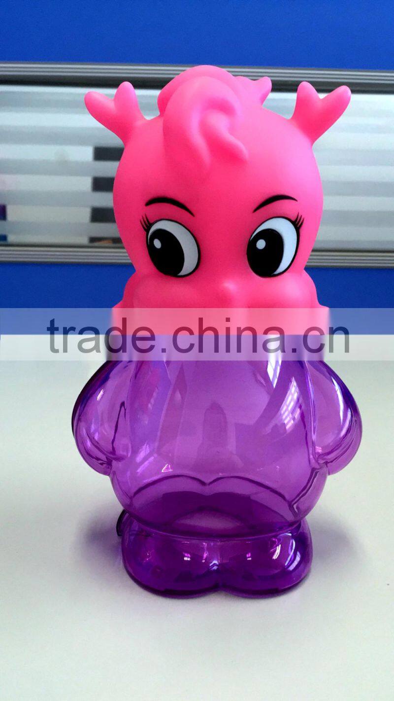 Cute Deer Money Box,Plastic Animal Money Box,Transparent Vinyl Toy
